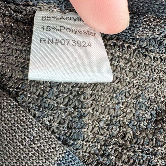 Ming Wang Long Jacket Womens Large Open Front Brown Shimmer Classy - Picture 6 of 8